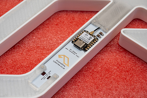 Rear piece snapped in place, cover magnets visible