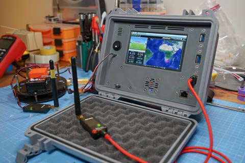 Raspberry Pi + Peli case ground control station